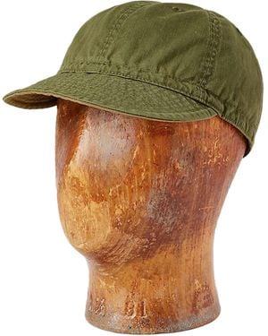 RRL Herringbone Twill Service Cap - Green