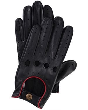 Dents Delta Leather Driving Gloves - Black