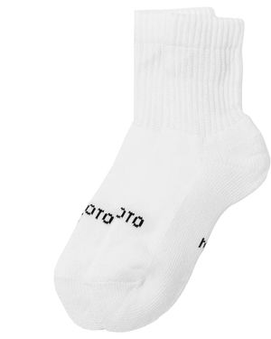 RoToTo Socks Daily 3 Pack Mini Crew Socks - White