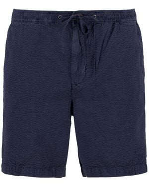 Barbour Seersucker Relaxed Shorts - Blue