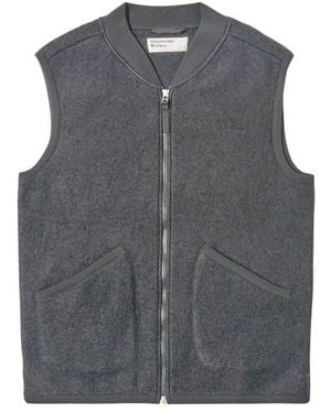 Universal Works Zip Waistcoat Wool Fleece - Grey