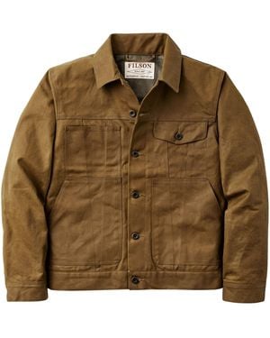 Filson Tin Cloth Short Lined Cruiser Jacket - Brown