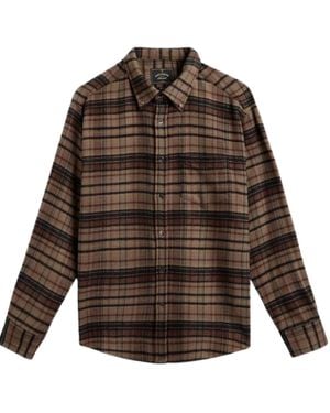 Portuguese Flannel Oversized Stalia Shirt - Brown