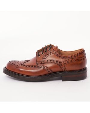 Cheaney Avon Wingcap Brogue Shoe - Dark Leaf Calf Le - Brown