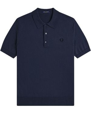 Fred Perry Knitted Shirt - Blue