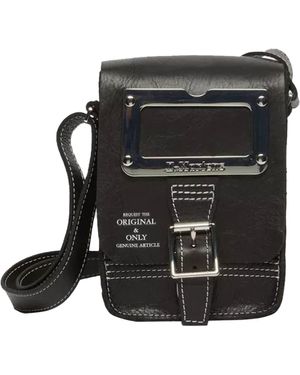 Dr. Martens Dr Martens Overdrive Leather Vertical Crossbody Bag - Black