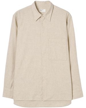 Universal Works Brushed Flannel Square Pocket Shirt - Natural