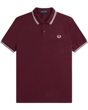 Fred Perry M3600 Twin Tipped Polo Shirt - Red