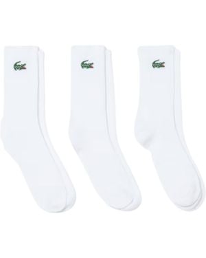 Lacoste 3-Pack Sport Socks - White