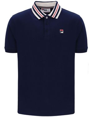 Fila Achille Heritage Tape Polo - Blue