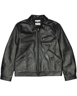 Nudie Jeans Blake Zip Leather Jacket - Black
