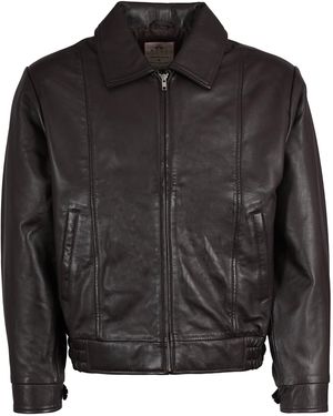 real hoxton Leather Gab Jacket - Black