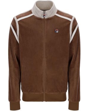 Fila Gabriele Contrast Panel Track Top - Brown