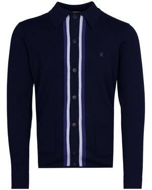 Gabicci Remmy Long Sleeve Knit Polo - Blue