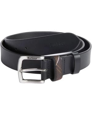 Barbour Esk Leather Belt - Black