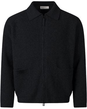 Universal Works Zip Cardigan Eco Wool - Black