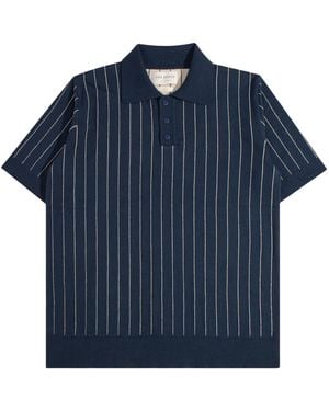 Far Afield Benny Knitted Polo - Blue