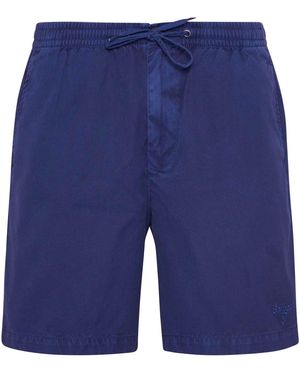 Barbour Washed Oxford Relaxed Shorts - Blue
