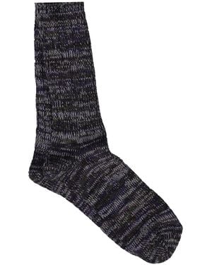 Anonymous Ism 5 Colour Mix Crew Socks - Blue