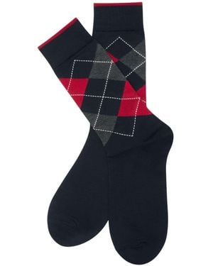 Stuarts London Brian Oak Argyle Socks - Blue