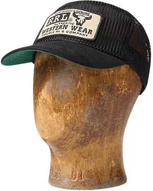 RRL Denim-Bill Mesh Trucker Cap - Black