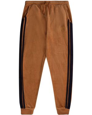 Sergio Tacchini x Stuarts X Stuarts Damarindo Velour Track Trousers - Brown