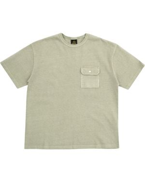 FRIZMWORKS Cigarette Pocket Pigment Dyeing T-Shirt - Green