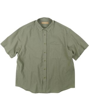 FRIZMWORKS Og Dobby Weave Seersucker Half Shirt - Green