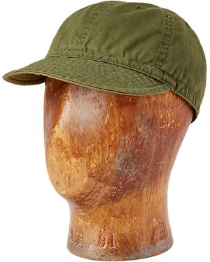 RRL Herringbone Twill Service Cap - Green