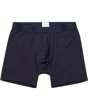 Sunspel Stretch Cotton Boxer Briefs - Blue