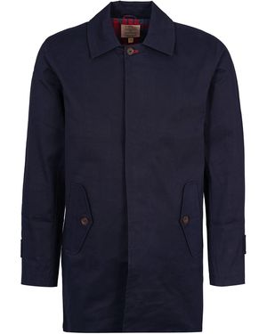 real hoxton Mac Coat - Blue