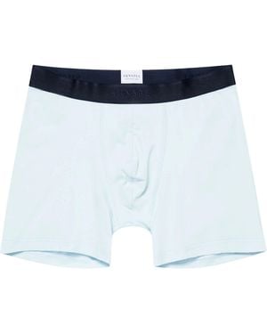 Sunspel Stretch Cotton Boxer Briefs - Blue