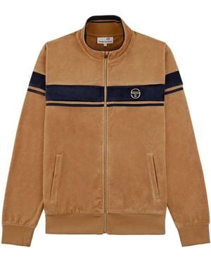 Sergio Tacchini x Stuarts X Stuarts Damarindo Velour Track Top - Brown