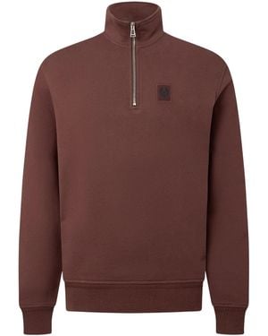 Belstaff Quarter Zip Sweatshirt - Brown