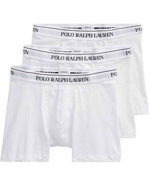 Polo Ralph Lauren Stretch-Cotton Boxer Brief 3-Pack - White