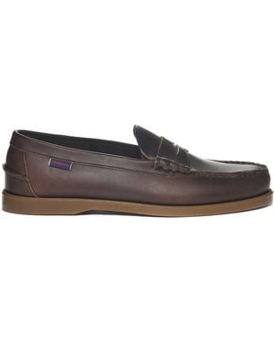 Sebago Dolphin Waxed Leather Loafer - Brown