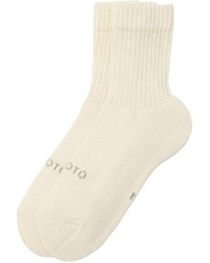 RoToTo Socks Daily 3 Pack Mini Crew Socks - Natural