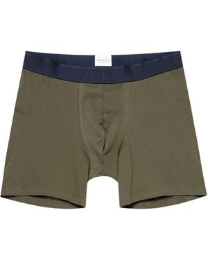 Sunspel Stretch Cotton Boxer Briefs - Green
