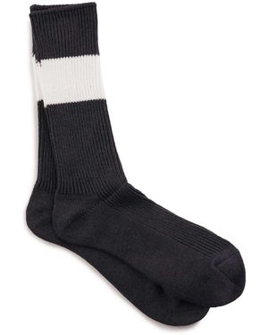 Anonymous Ism Stripe Crew Socks - Blue