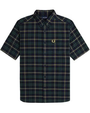 Fred Perry Oxford Tartan Shirt - Blue