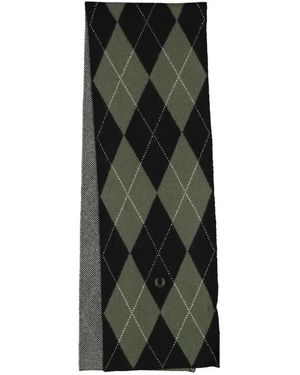 Fred Perry Argyle Scarf - Green