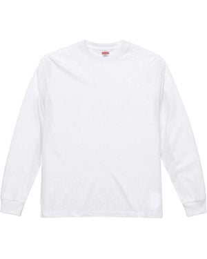 United Athle Classic Heavyweight Long Sleeve 6.2Oz Tee - White