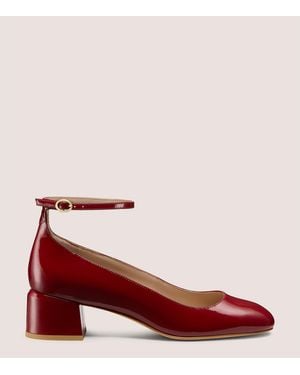 Stuart Weitzman Emilee Strap Pump 45 - Red