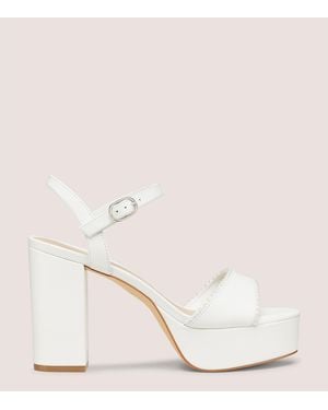 Stuart Weitzman Dancer Pearl Platform Sandal - White