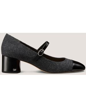 Stuart Weitzman Cara Mary Jane 50 - Black
