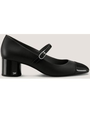 Stuart Weitzman Cara Mary Jane 50 - Black
