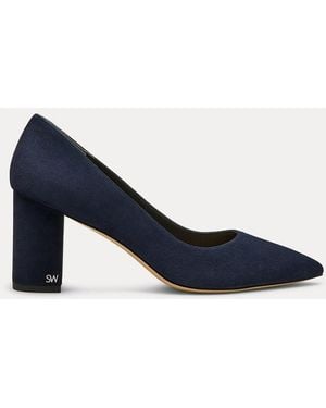 Stuart Weitzman Jones Block Pump 75 - Blue