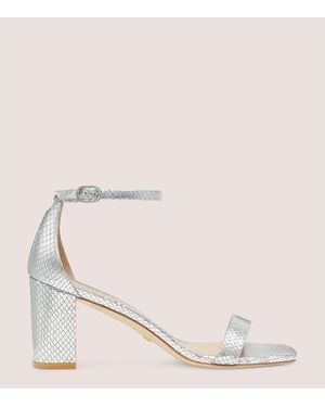 Stuart Weitzman Nudistcurve 75 Block Sandal - White