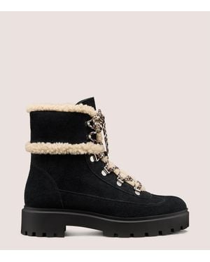 Stuart Weitzman Myla Shearling Bootie - Black