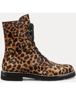 Stuart Weitzman Monty Lace-up Bootie - Brown